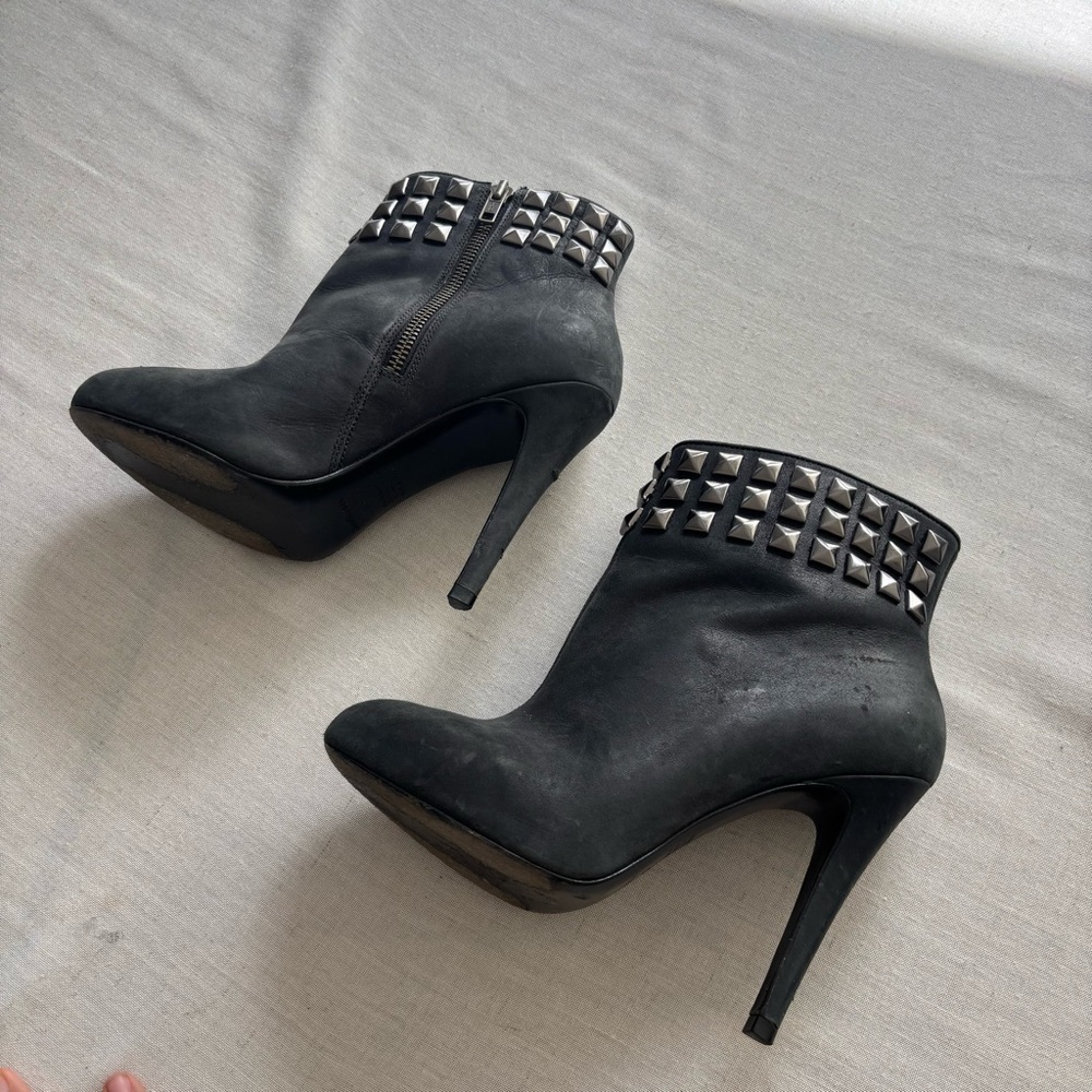 Zimmermann Black Studded Leather Ankle Boots 37 / 6.5